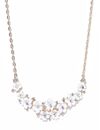 Youbella White Gold-Plated Floral Stone-Studded Necklace